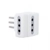 Enchufe Adaptador Triple 2P+T 10A Blanco Bticino